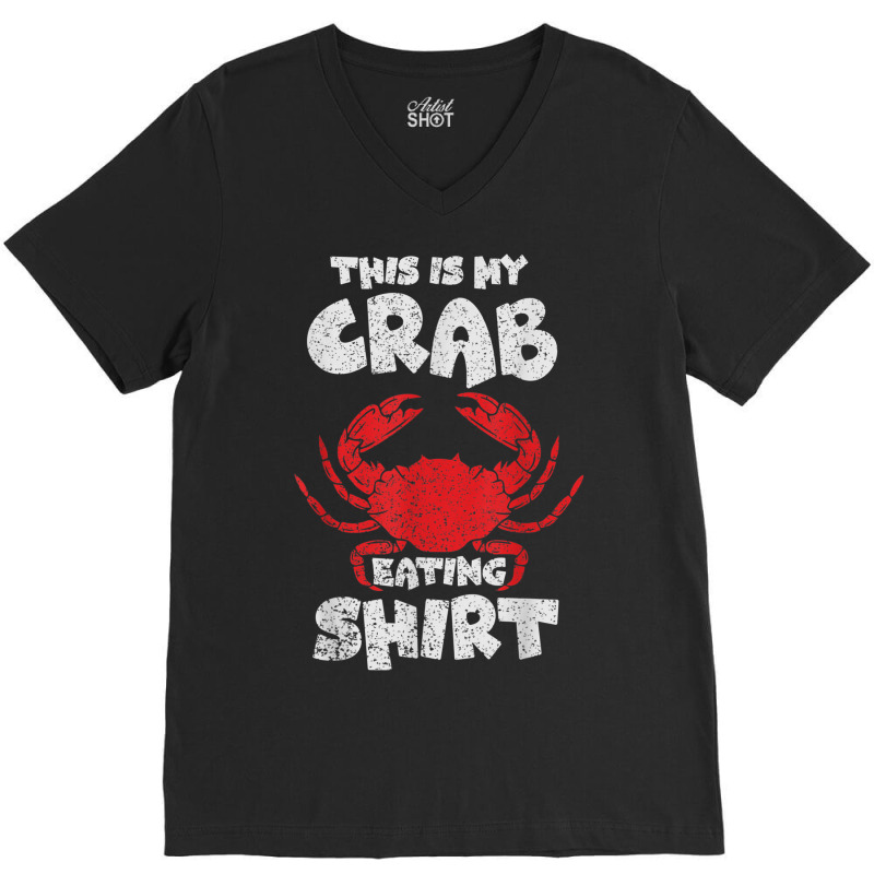 This Is My Crab Eating Lobster V-neck Tee | Artistshot