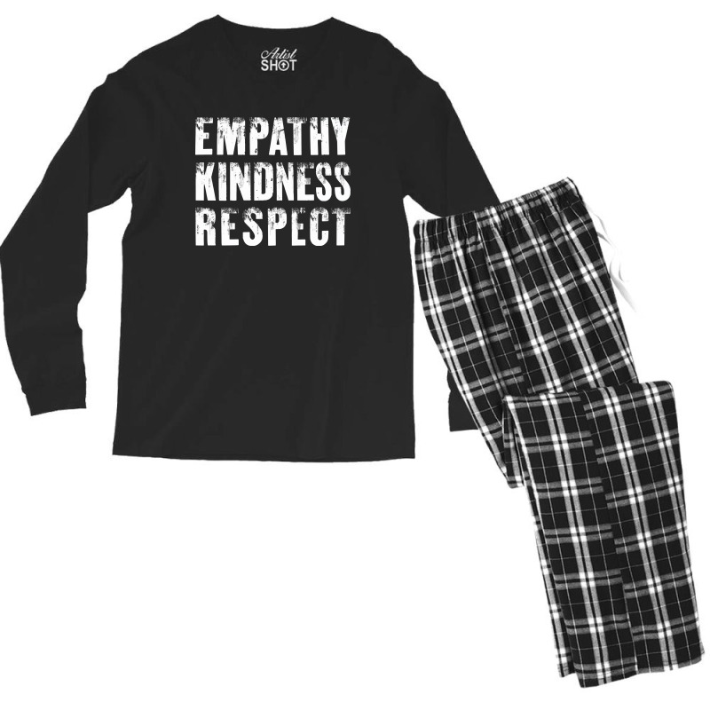 Empathy, Kindness, Respect Men's Long Sleeve Pajama Set | Artistshot