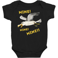 Funny Seagull Mine Mine Mine! Kids With Cute Seabird T Shirt Baby Bodysuit | Artistshot