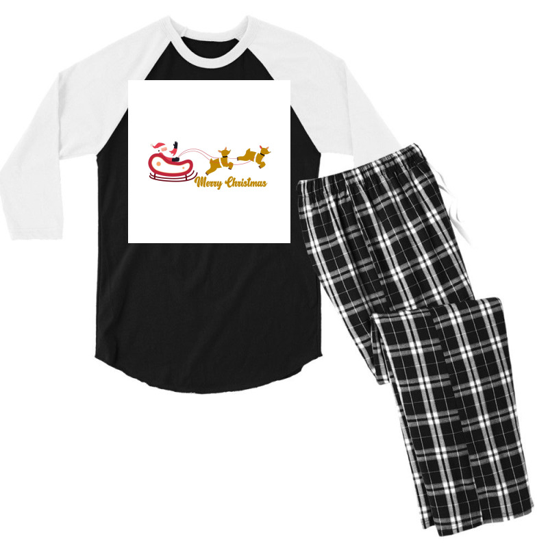 Merry Christmas & Happy New Year Tshirt Men's 3/4 Sleeve Pajama Set | Artistshot