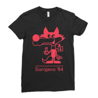 Winter Olympics Sarajevo Ladies Fitted T-shirt | Artistshot