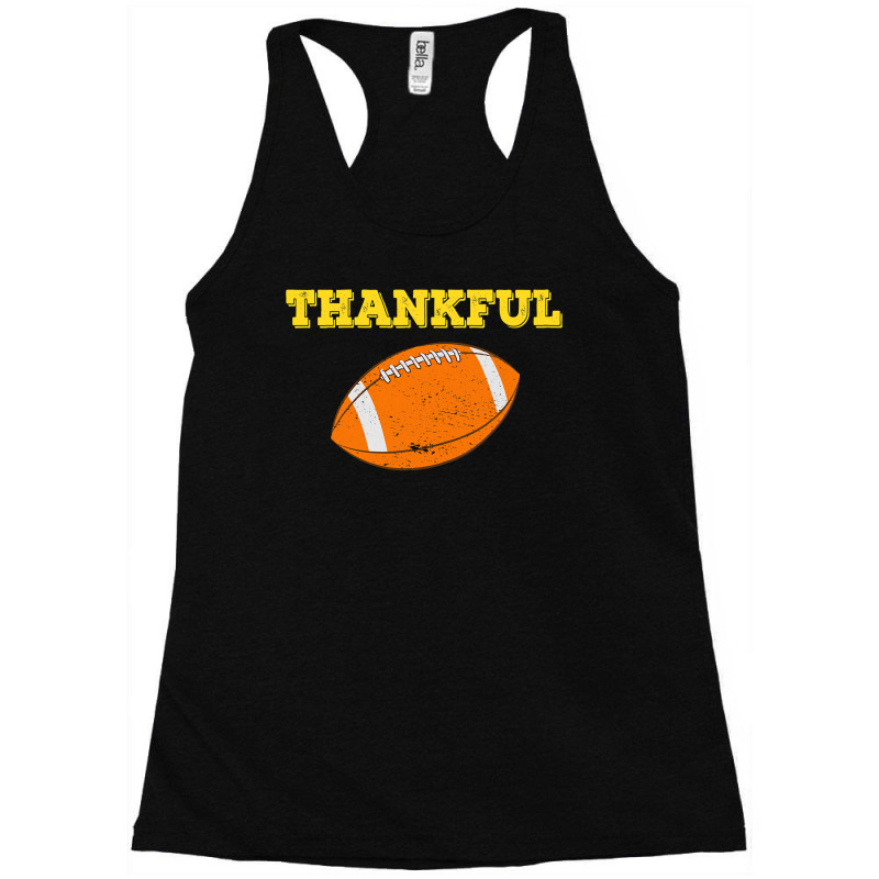 Football Mens Grateful Thankful Blessed Football Thanksgiving Leg 145 Racerback Tank by peafowl | Artistshot