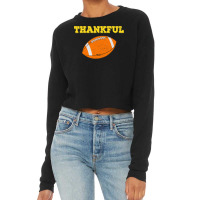 Football Mens Grateful Thankful Blessed Football Thanksgiving Leg 145 Cropped Sweater | Artistshot