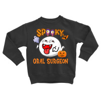 Boo Halloween Costume Spooky Oral Surgeon T Shirt Toddler Sweatshirt | Artistshot