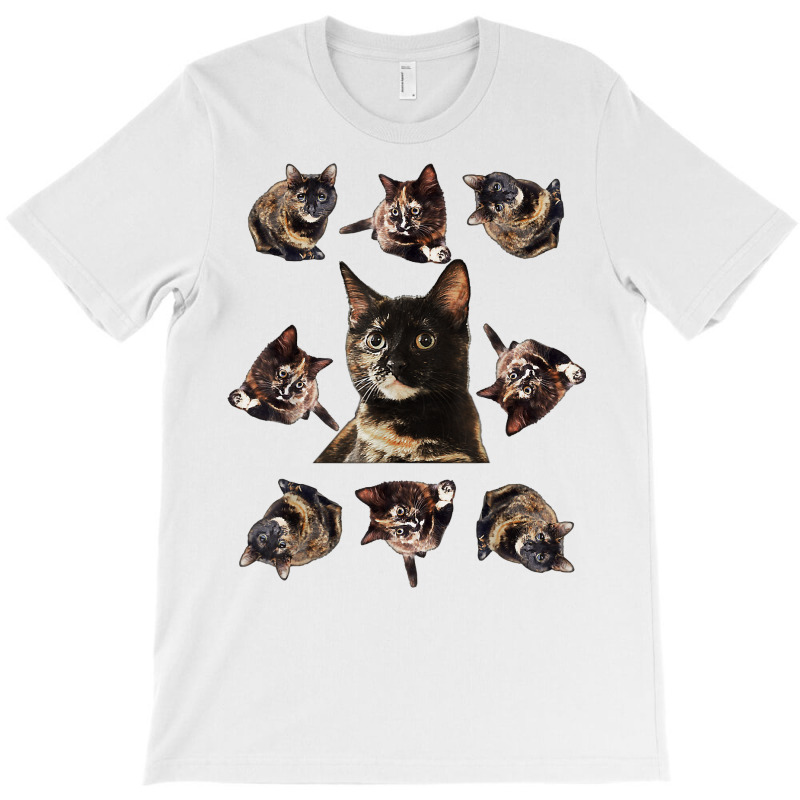 Tortie Cat Tortoiseshell Overload Multi Cat T Shirt T-Shirt by derosaatlamos | Artistshot