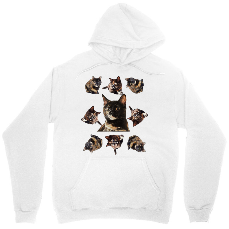 Tortie Cat Tortoiseshell Overload Multi Cat T Shirt Unisex Hoodie by derosaatlamos | Artistshot