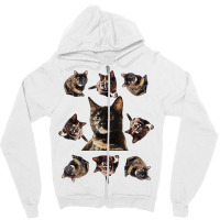 Tortie Cat Tortoiseshell Overload Multi Cat T Shirt Zipper Hoodie | Artistshot