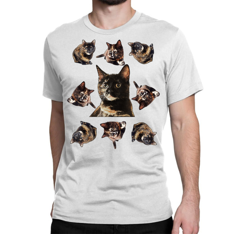 Tortie Cat Tortoiseshell Overload Multi Cat T Shirt Classic T-shirt by derosaatlamos | Artistshot