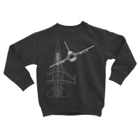 F 16 Fighting Falcon Viper Jet Line Art T Shirt Toddler Sweatshirt | Artistshot