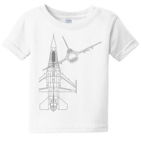 F 16 Fighting Falcon Viper Jet Line Art T Shirt Baby Tee | Artistshot