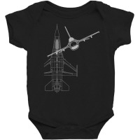 F 16 Fighting Falcon Viper Jet Line Art T Shirt Baby Bodysuit | Artistshot