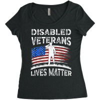 Disabled Veterans Combat American Soldier Lives Matter T Shirt Women's Triblend Scoop T-shirt | Artistshot