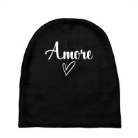 Amore   Italian Love Valentine's Day T Shirt Baby Beanies | Artistshot