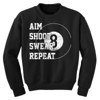 Billard Billiards 8 Eight Ball Retro Gift T Shirt Youth Sweatshirt | Artistshot