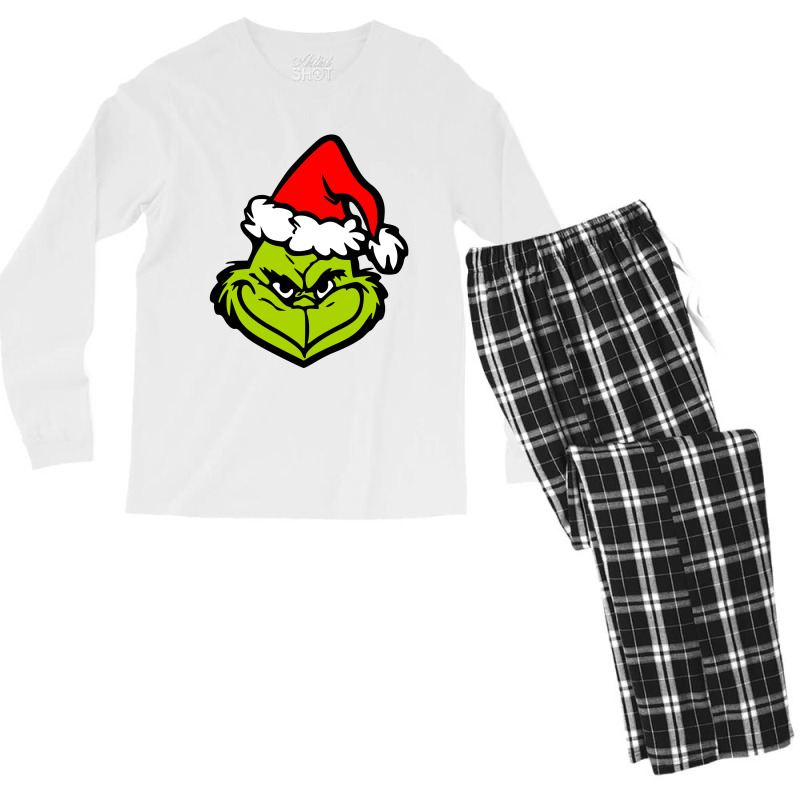 Grinch Men's Long Sleeve Pajama Set | Artistshot