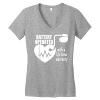 Living With Pacemaker T Shirt Battery Operayted Shirt Women's V-neck T-shirt | Artistshot