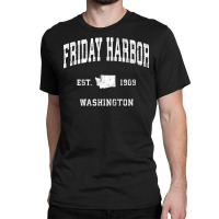 Friday Harbor Washington Wa Vintage Athletic Sports Design T Shirt Classic T-shirt | Artistshot