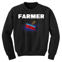 Farmer Off Duty Funny Farming Humor Farm Work Sayings T Shirt Youth Sweatshirt | Artistshot