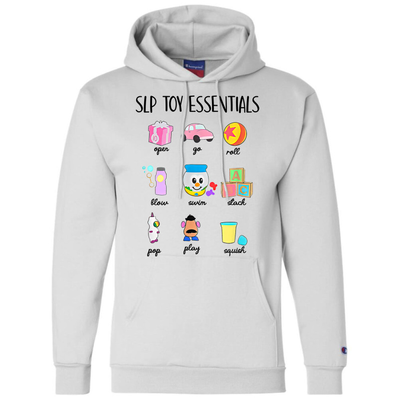 Slip Toy Essentials Slp Speech Pathologist Speech Therapy T Shirt Champion Hoodie | Artistshot