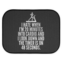 Hate When Cardio   Lifting Weights Funny Gym & Workout Shirt Rear Car Mat | Artistshot