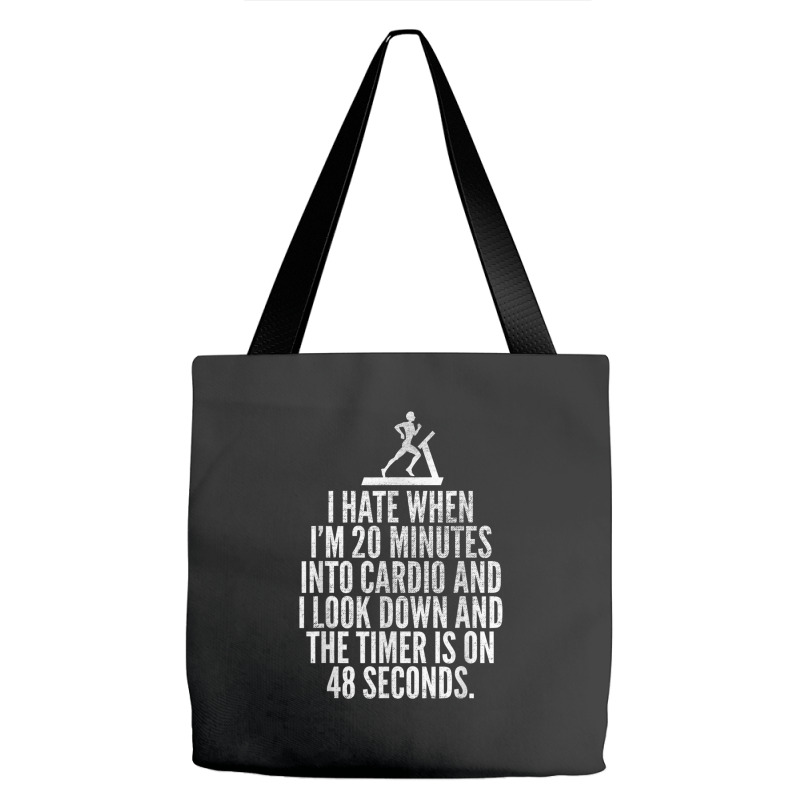 Hate When Cardio   Lifting Weights Funny Gym & Workout Shirt Tote Bags | Artistshot