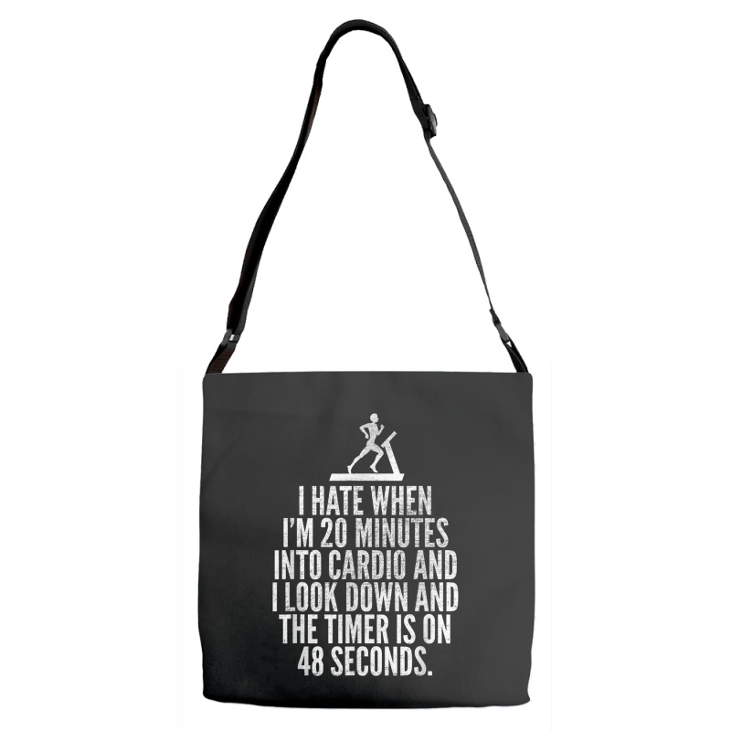 Hate When Cardio   Lifting Weights Funny Gym & Workout Shirt Adjustable Strap Totes | Artistshot