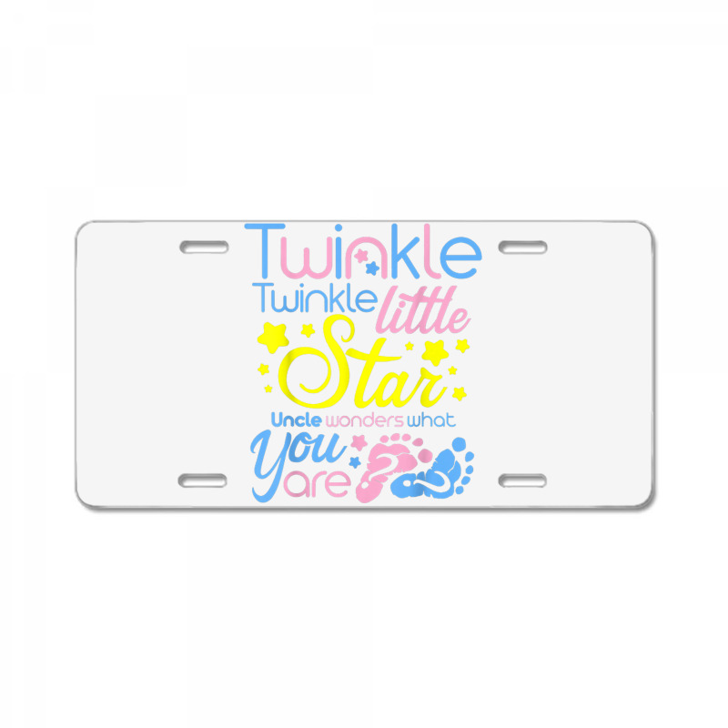 Twinkle.little.star Uncle Wonders What You Are Gender Reveal T Shirt License Plate | Artistshot