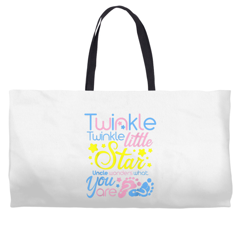 Twinkle.little.star Uncle Wonders What You Are Gender Reveal T Shirt Weekender Totes | Artistshot