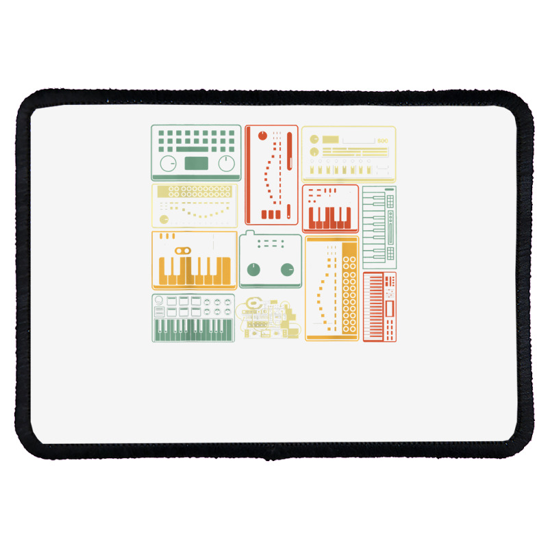 Analog Modular Synthesizer Music Producer Keyboard T Shirt Rectangle Patch | Artistshot