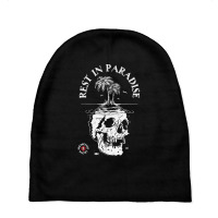 Memento Mori Shirt   Rest In Paradise   Latin Tattoo Graphic T Shirt Baby Beanies | Artistshot