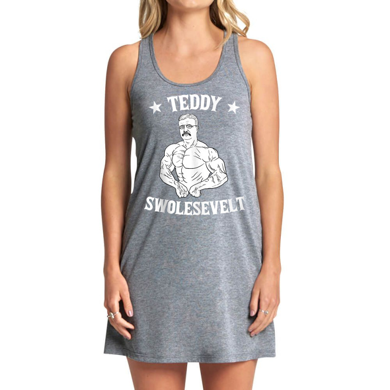 Teddy Roosevelt Body Building Work Out Muscle Gym Gift Tank Top Tank Dress by munceylsareiasjr | Artistshot