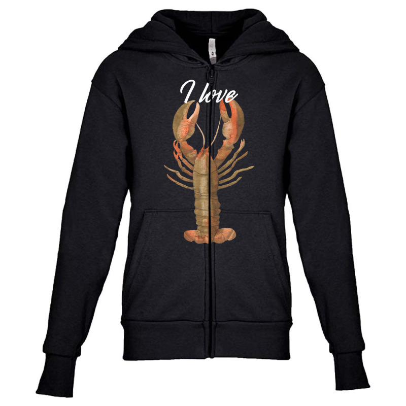 I Love Lobster Crustacean Lover T Shirt Youth Zipper Hoodie | Artistshot