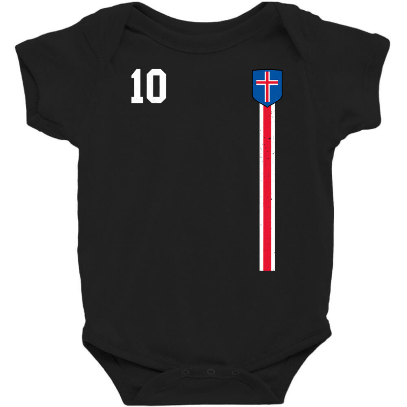 Retro Iceland Soccer Football Jersey Icelandic T Shirt Baby Bodysuit by lacourpnyaray3 | Artistshot