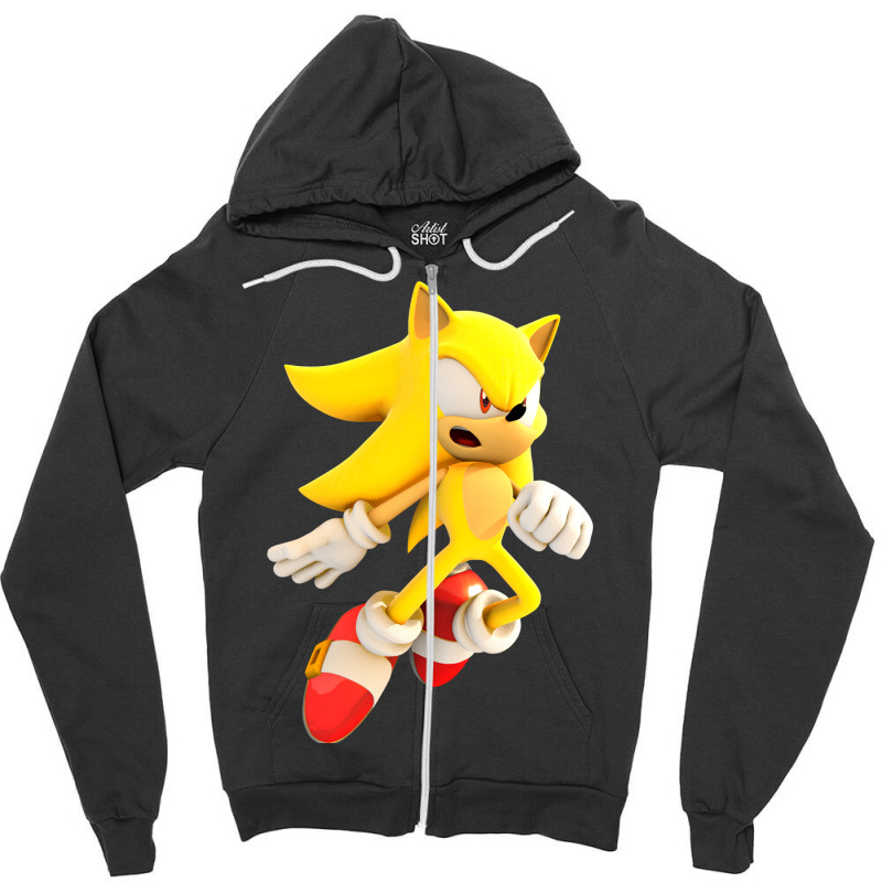 Yellow Hedgehog Jumps Aside Zipper Hoodie by WilliamTMcCray | Artistshot