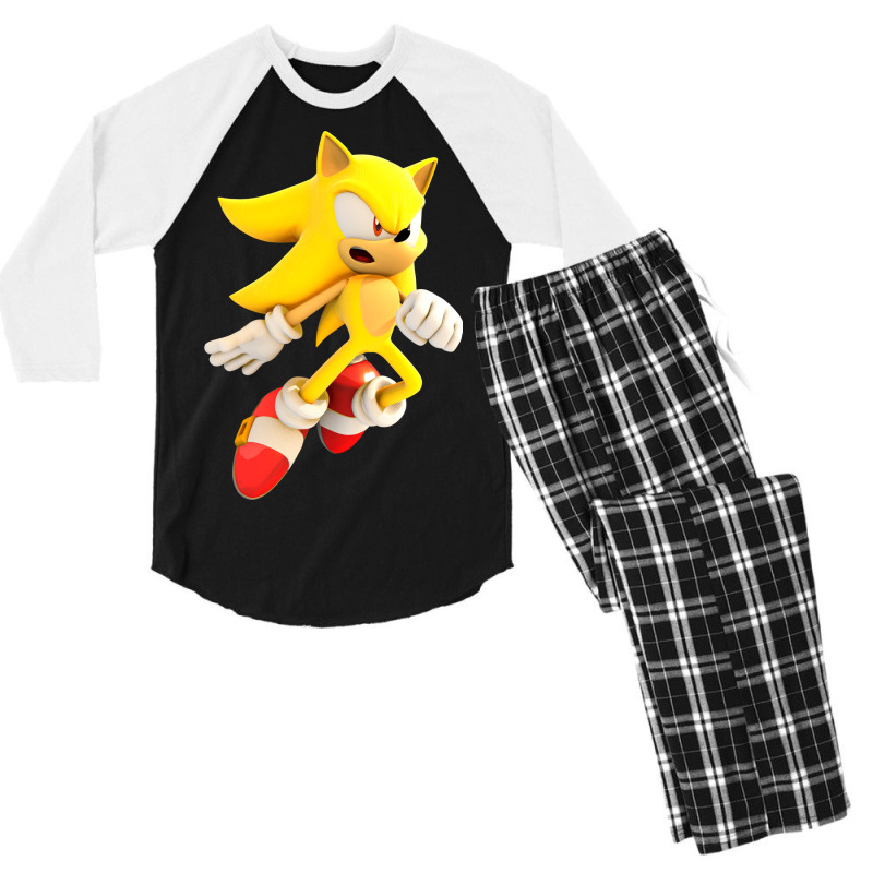 Yellow Hedgehog Jumps Aside Men's 3/4 Sleeve Pajama Set by WilliamTMcCray | Artistshot