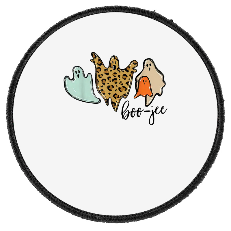 Boo Jee Leopard Funny Halloween Ghost T Shirt Round Patch | Artistshot