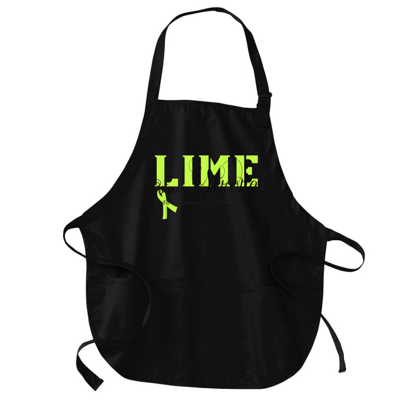 Lymphoma Cancer Lime Ribbon Strong Warrior Awareness Medium-length Apron | Artistshot