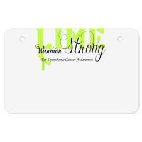 Lymphoma Cancer Lime Ribbon Strong Warrior Awareness Atv License Plate | Artistshot