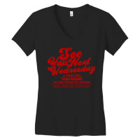 See You Next Wednesday   Fictional Film Ad Women's V-neck T-shirt | Artistshot