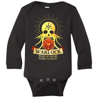 Warlock Class D20 Tabletop Dungeons Rpg Gaming Dragons T Shirt Long Sleeve Baby Bodysuit | Artistshot