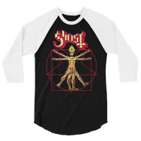 Ghost – Red Popestar Man T Shirt 3/4 Sleeve Shirt | Artistshot