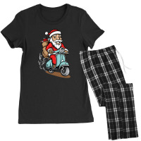 Santa Ride A Scooter Women's Pajamas Set | Artistshot