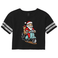 Santa Ride A Scooter Scorecard Crop Tee | Artistshot