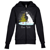 Buon Natale   Cute Polar Bear Penguin Christmas T Shirt Youth Zipper Hoodie | Artistshot