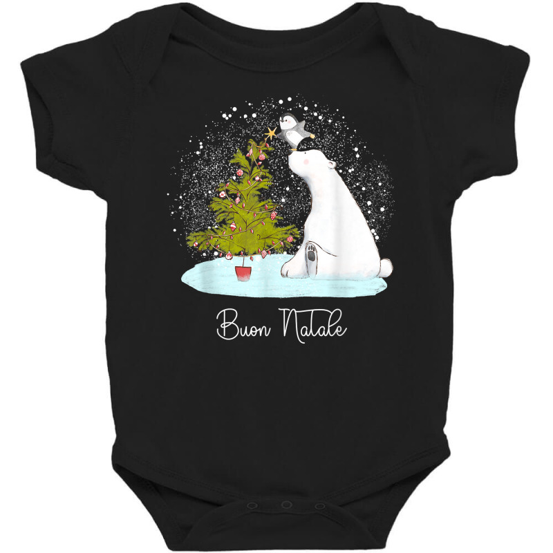 Buon Natale   Cute Polar Bear Penguin Christmas T Shirt Baby Bodysuit by sugruewxrivestsxe | Artistshot