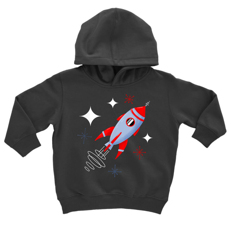 Atomic Rocket Retro Mid Century Modern Futuristic Spaceship T Shirt Toddler Hoodie by caulkyuladdenrxi | Artistshot