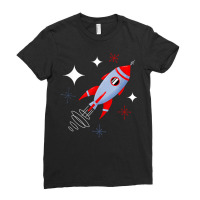 Atomic Rocket Retro Mid Century Modern Futuristic Spaceship T Shirt Ladies Fitted T-shirt | Artistshot