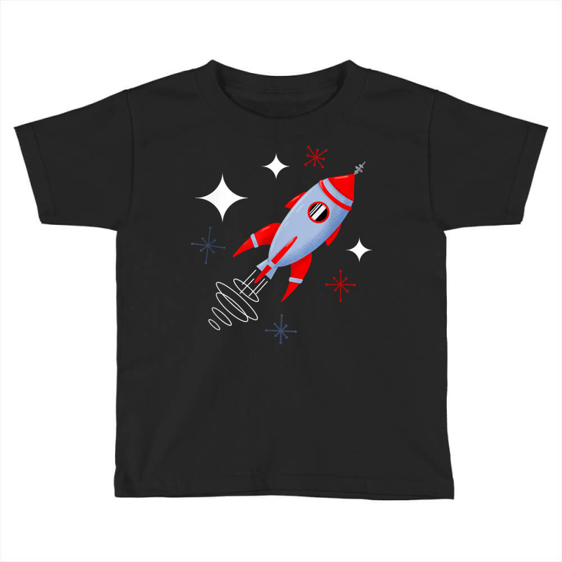 Atomic Rocket Retro Mid Century Modern Futuristic Spaceship T Shirt Toddler T-shirt by caulkyuladdenrxi | Artistshot