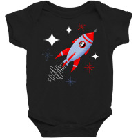 Atomic Rocket Retro Mid Century Modern Futuristic Spaceship T Shirt Baby Bodysuit | Artistshot