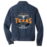 Vintage Classic Style Texas Lone Star Longhorn Design Tank Top Men Denim Jacket | Artistshot